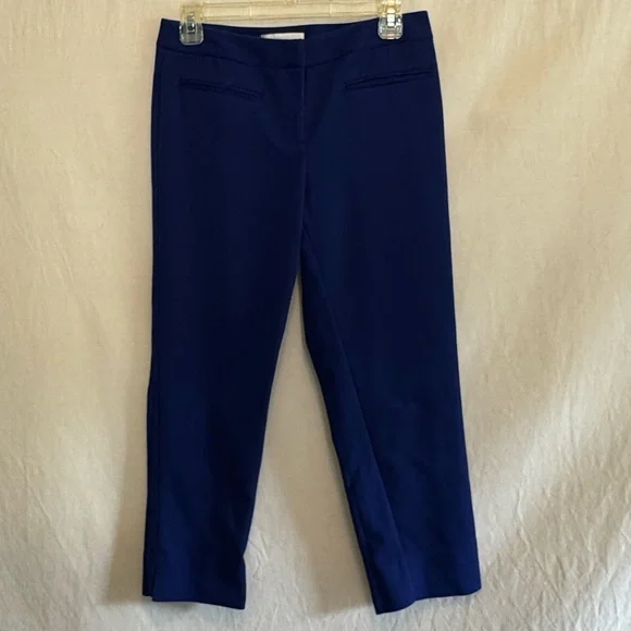 B-202 Chico’s Blue Cropped Pull on Pants Size 2 (Chico’s Size 00) - Picture 1 of 15